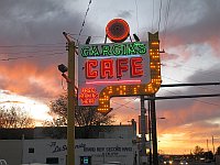USA - Albuquerque NM - Garcia's Cafe Neon Sign (24 Apr 2009)